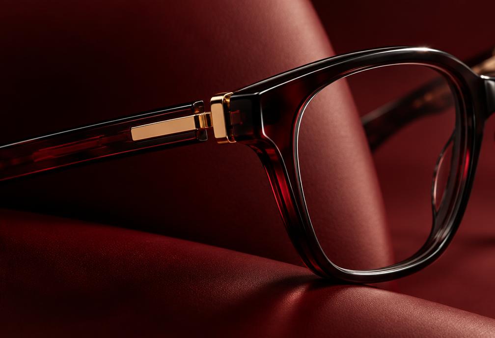 Crafted detail of an optical frame